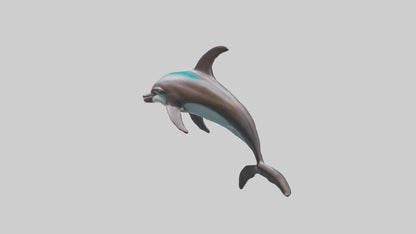 Dusky Dolphin statue model VR / AR / low-poly