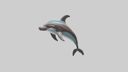 Dusky Dolphin statue model VR / AR / low-poly