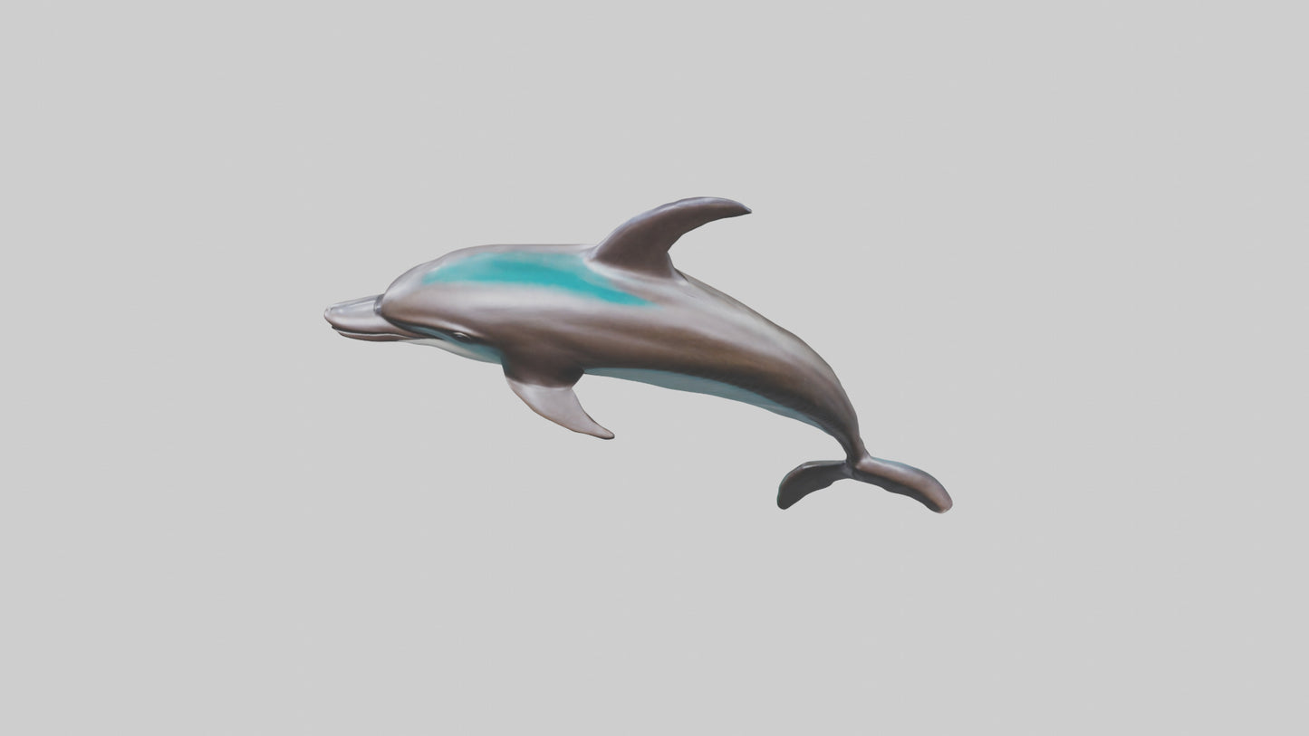 Dusky Dolphin statue model VR / AR / low-poly