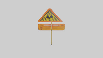 3D model Dust Hazard Area Warning Sign model VR / AR / low-poly