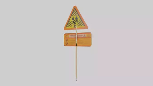 3D model Dust Hazard Area Warning Sign model VR / AR / low-poly