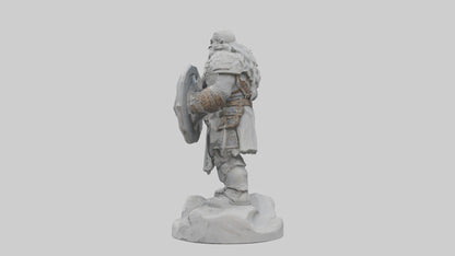 Dwarven Warrior statue model 3D model