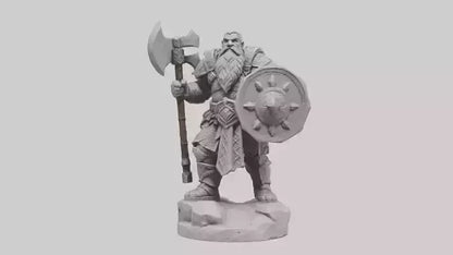 Dwarven Warrior statue model 3D model