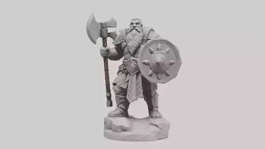 Dwarven Warrior statue model 3D model