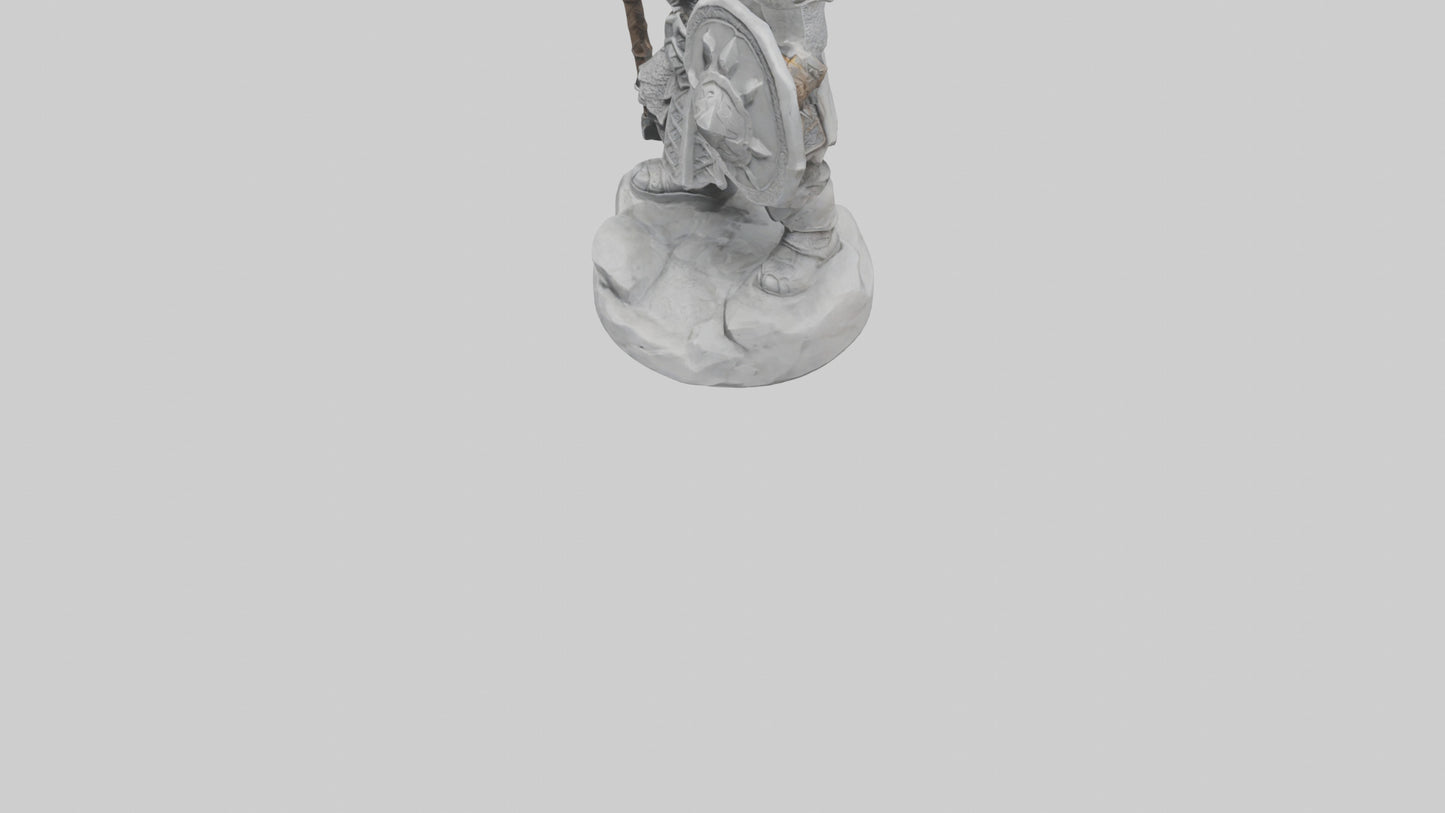 Dwarven Warrior statue model 3D model