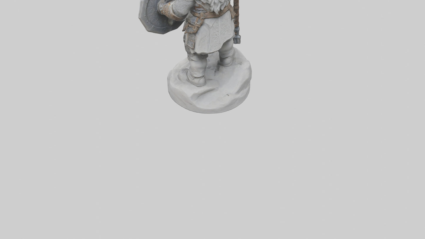 Dwarven Warrior statue model 3D model