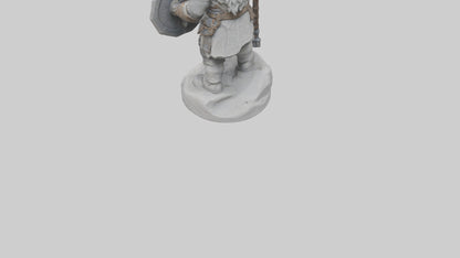 Dwarven Warrior statue model 3D model