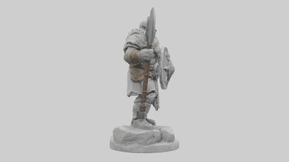 Dwarven Warrior statue model 3D model