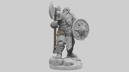 Dwarven Warrior statue model 3D model