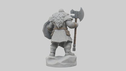 Dwarven Warrior statue model 3D model