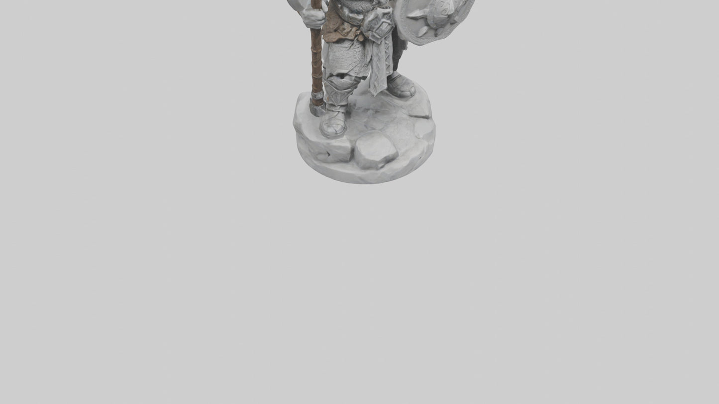 Dwarven Warrior statue model 3D model