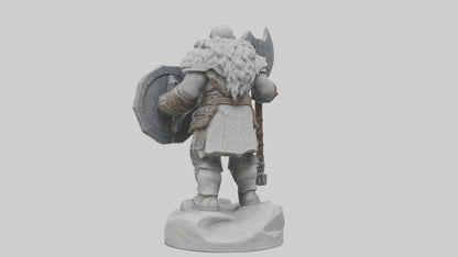 Dwarven Warrior statue model 3D model