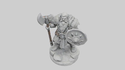 Dwarven Warrior statue model 3D model