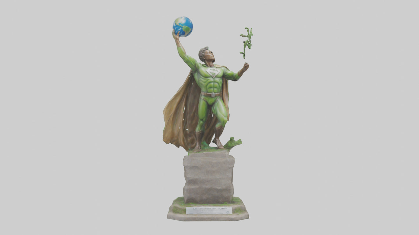 3D model Earth Awareness Hero Statue model VR / AR / low-poly