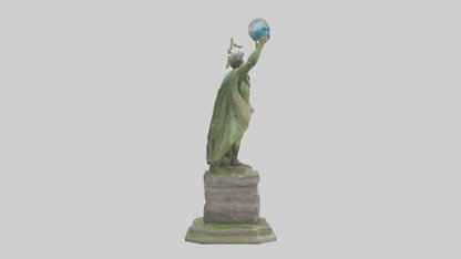 3D model Earth Awareness Hero Statue model VR / AR / low-poly