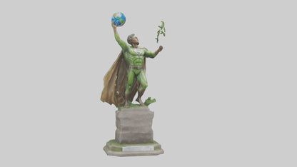 3D model Earth Awareness Hero Statue model VR / AR / low-poly