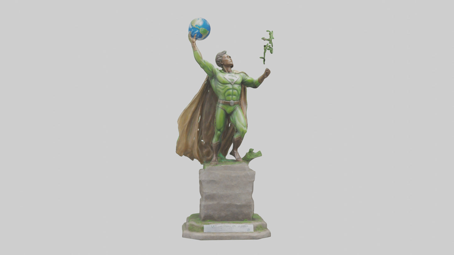 3D model Earth Awareness Hero Statue model VR / AR / low-poly