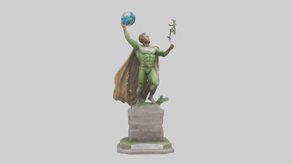 3D model Earth Awareness Hero Statue model VR / AR / low-poly