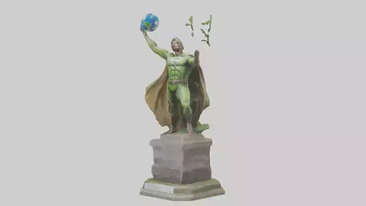 3D model Earth Awareness Hero Statue model VR / AR / low-poly