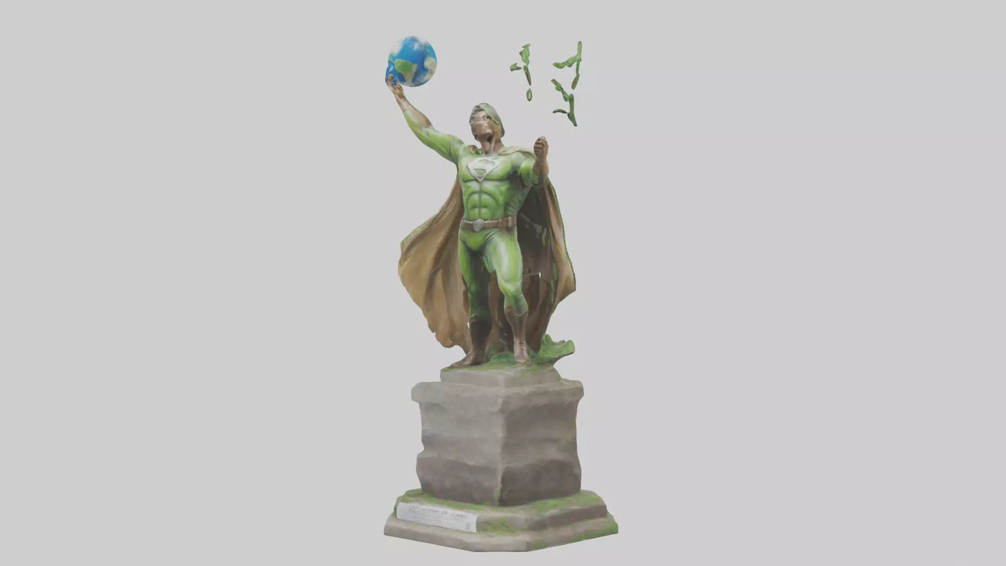 3D model Earth Awareness Hero Statue model VR / AR / low-poly