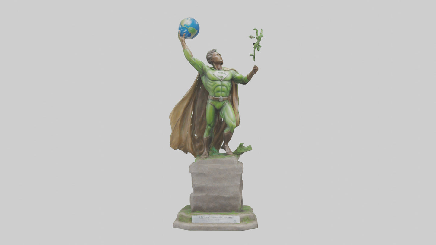 3D model Earth Awareness Hero Statue model VR / AR / low-poly