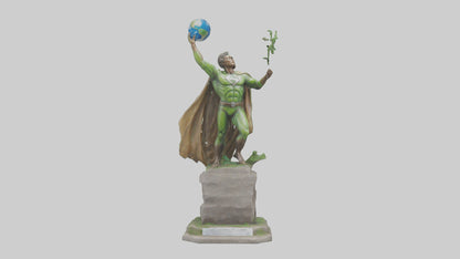 3D model Earth Awareness Hero Statue model VR / AR / low-poly