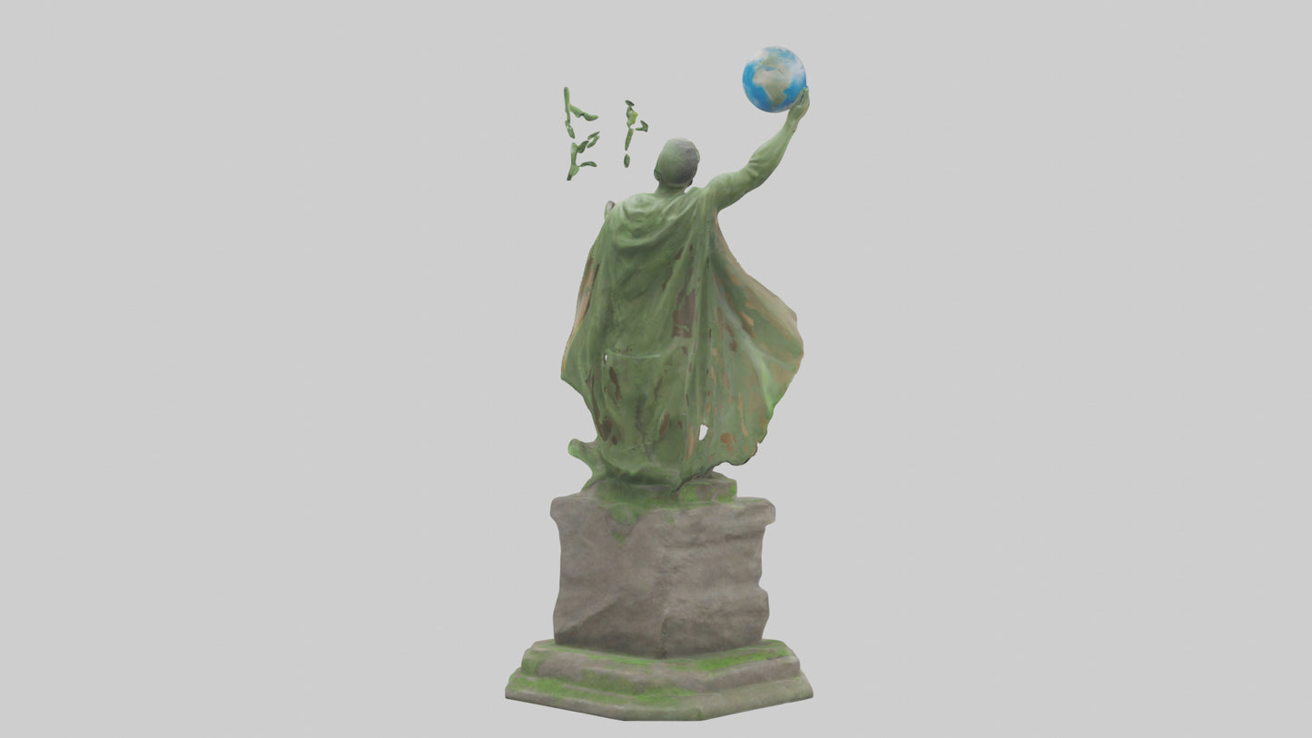 3D model Earth Awareness Hero Statue model VR / AR / low-poly