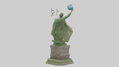3D model Earth Awareness Hero Statue model VR / AR / low-poly