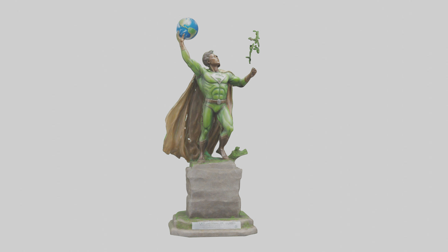 3D model Earth Awareness Hero Statue model VR / AR / low-poly