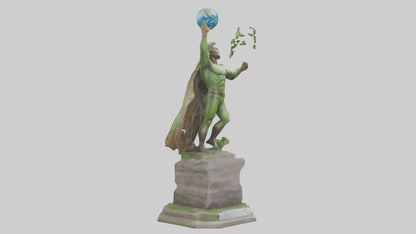 3D model Earth Awareness Hero Statue model VR / AR / low-poly
