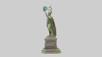 3D model Earth Awareness Hero Statue model VR / AR / low-poly