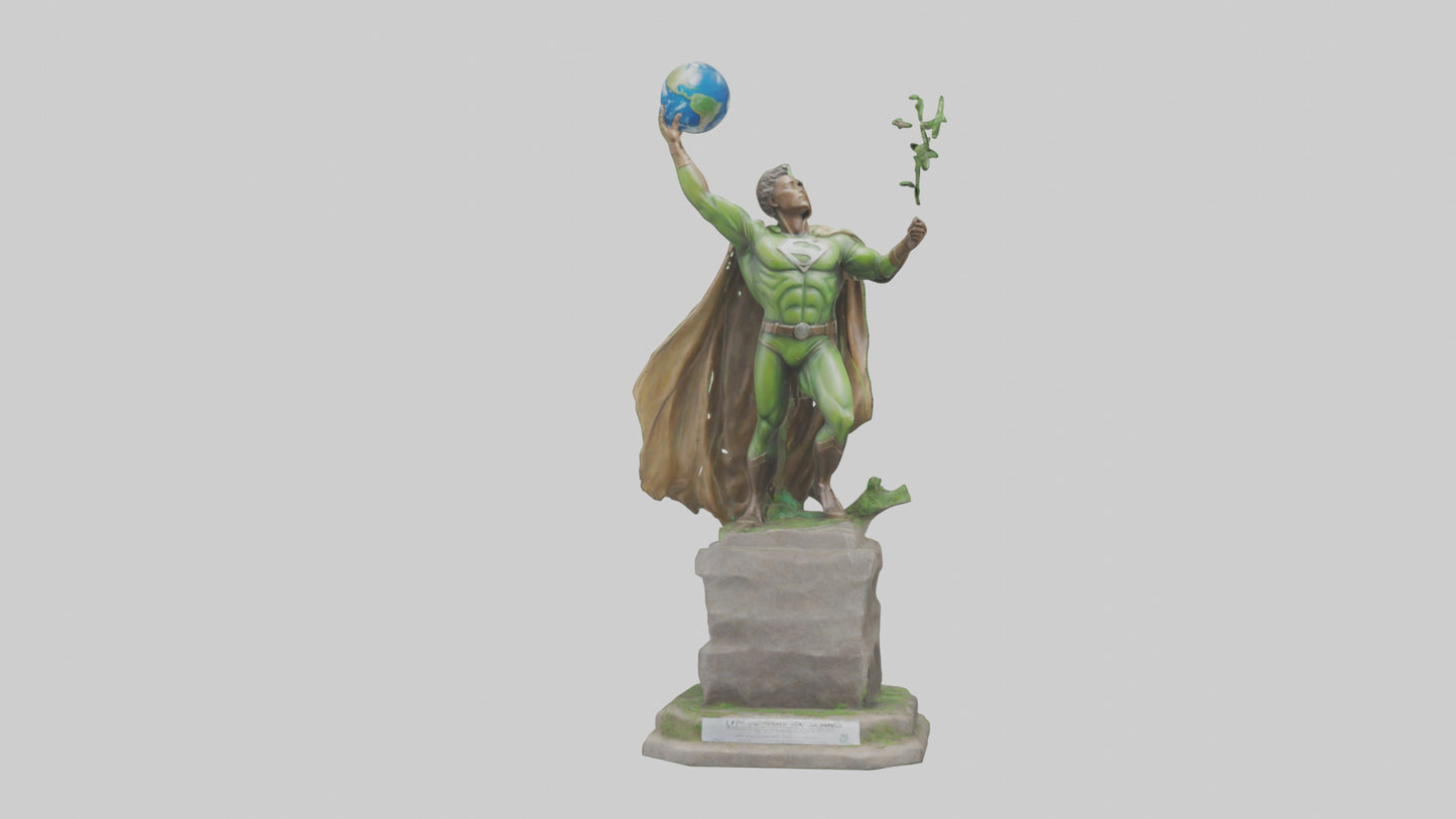 3D model Earth Awareness Hero Statue model VR / AR / low-poly