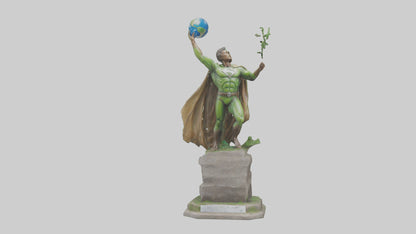 3D model Earth Awareness Hero Statue model VR / AR / low-poly