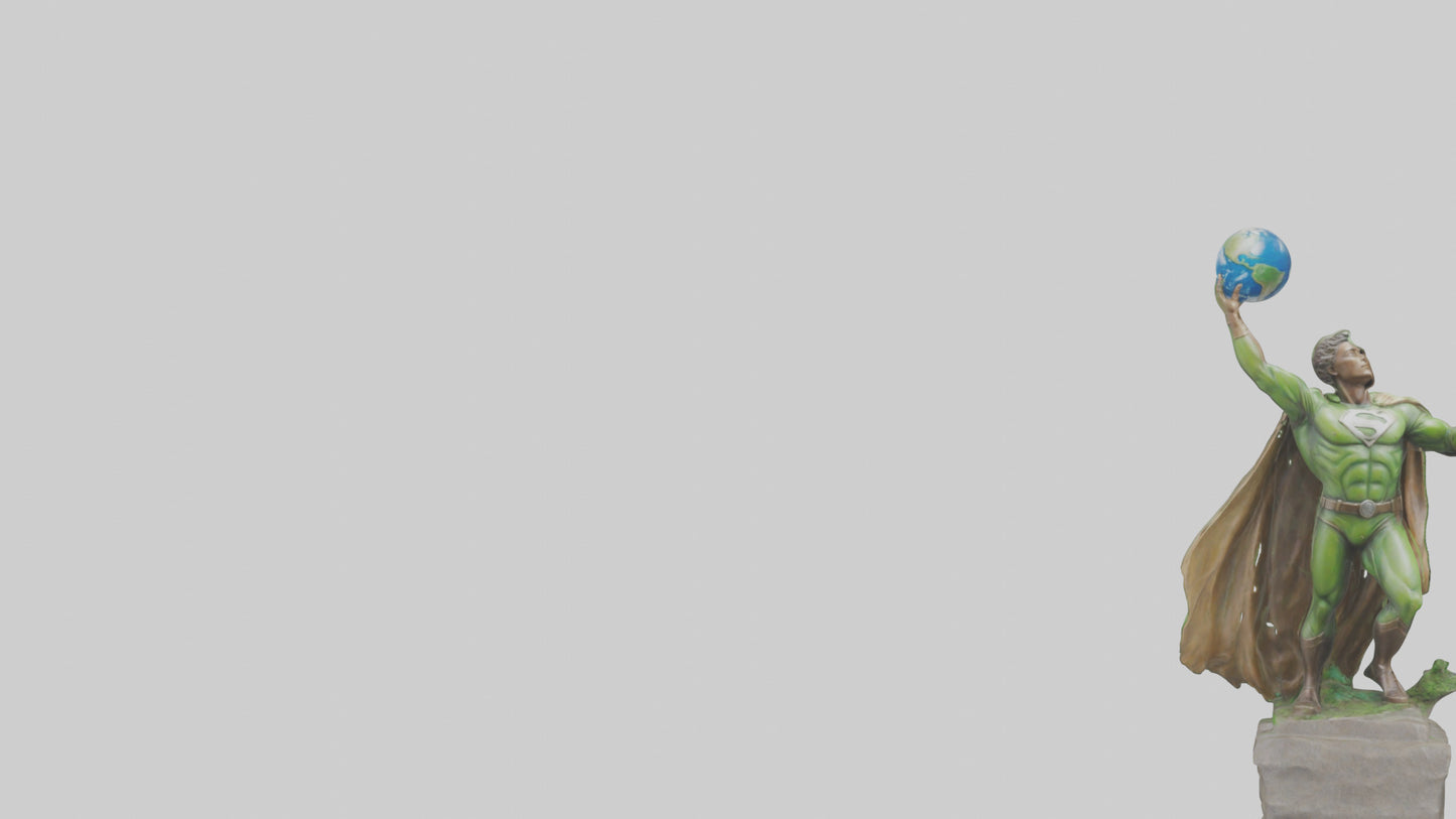 3D model Earth Awareness Hero Statue model VR / AR / low-poly