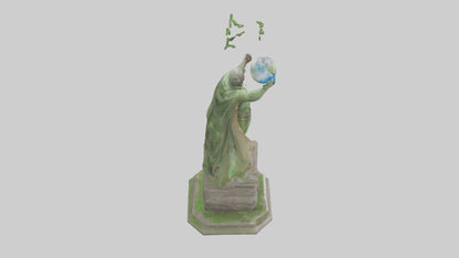 3D model Earth Awareness Hero Statue model VR / AR / low-poly