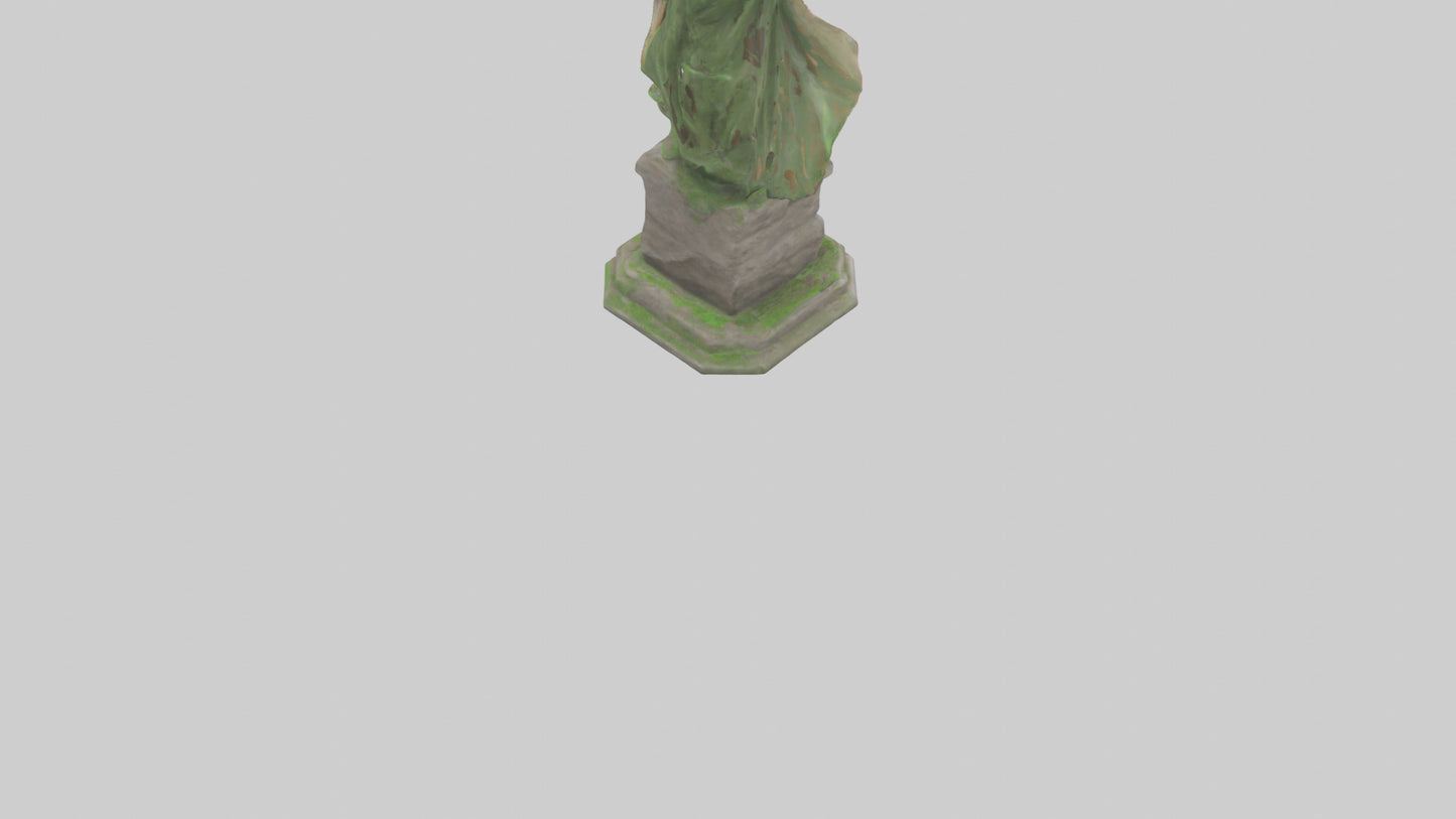 3D model Earth Awareness Hero Statue model VR / AR / low-poly