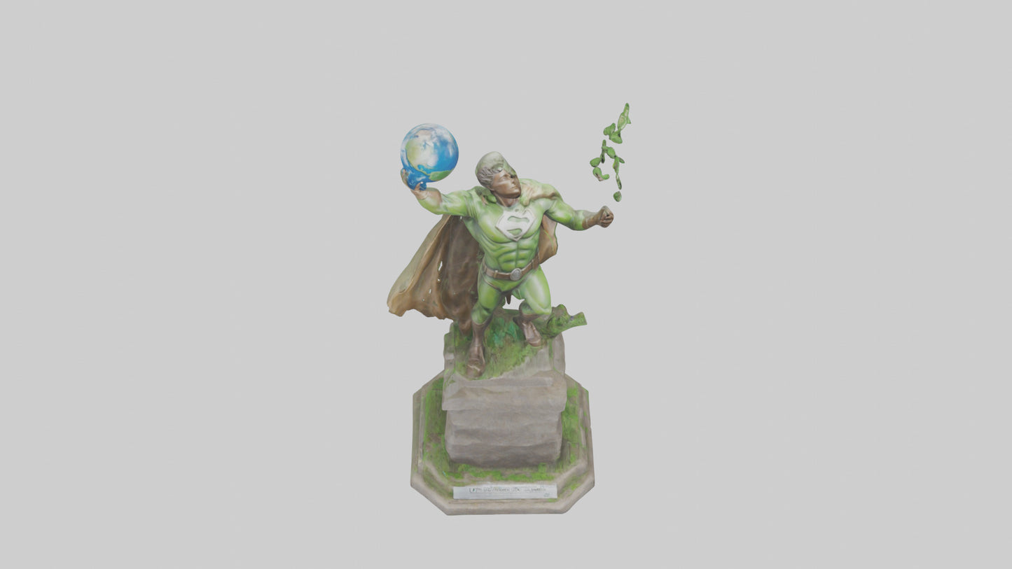 3D model Earth Awareness Hero Statue model VR / AR / low-poly