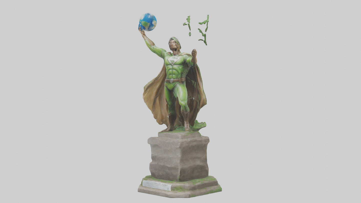 3D model Earth Awareness Hero Statue model VR / AR / low-poly