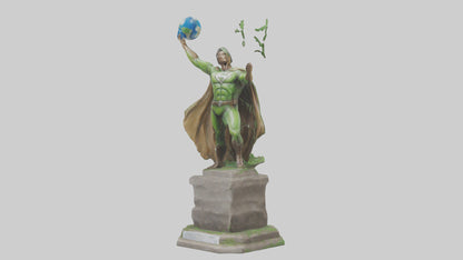 3D model Earth Awareness Hero Statue model VR / AR / low-poly
