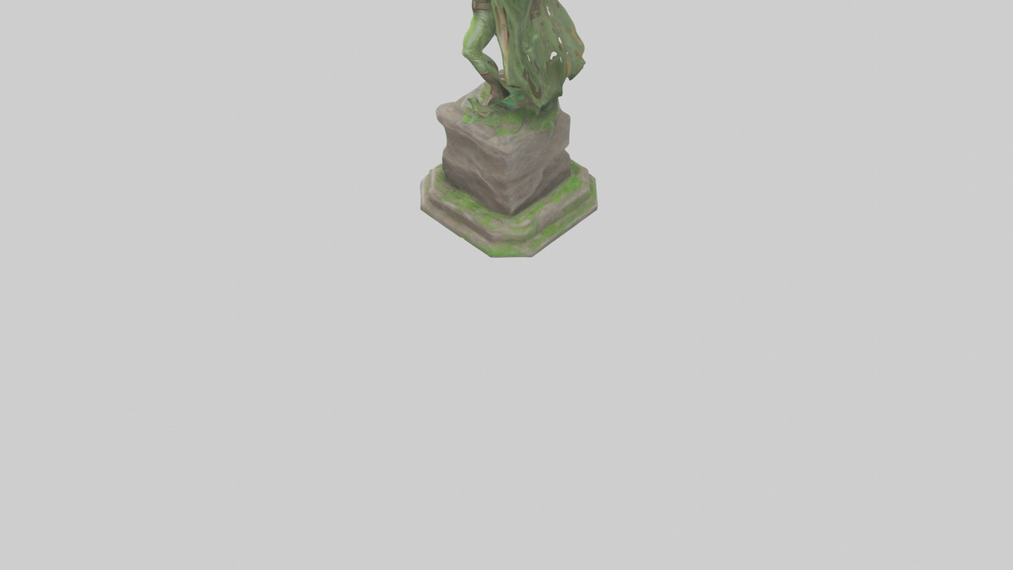 3D model Earth Awareness Hero Statue model VR / AR / low-poly