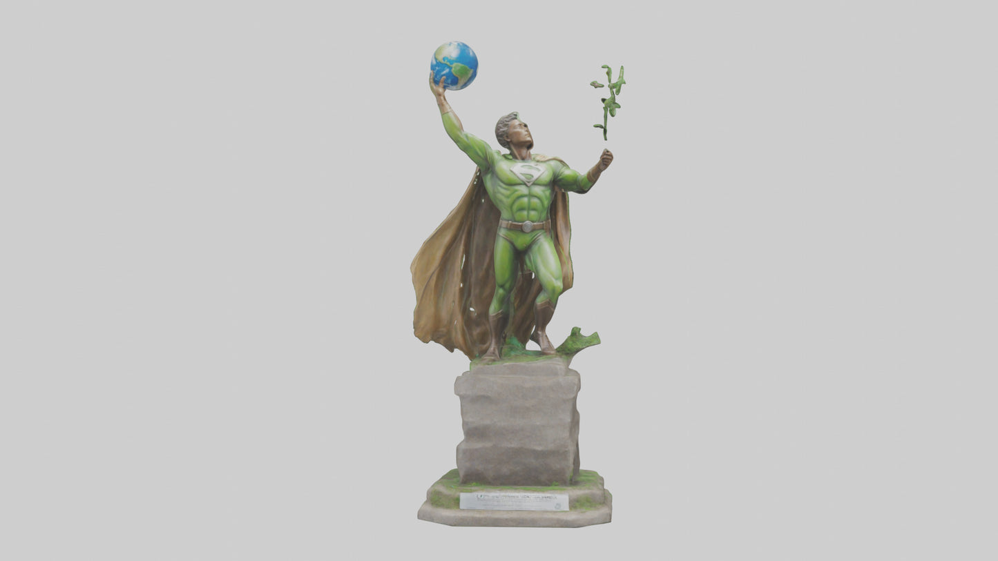 3D model Earth Awareness Hero Statue model VR / AR / low-poly