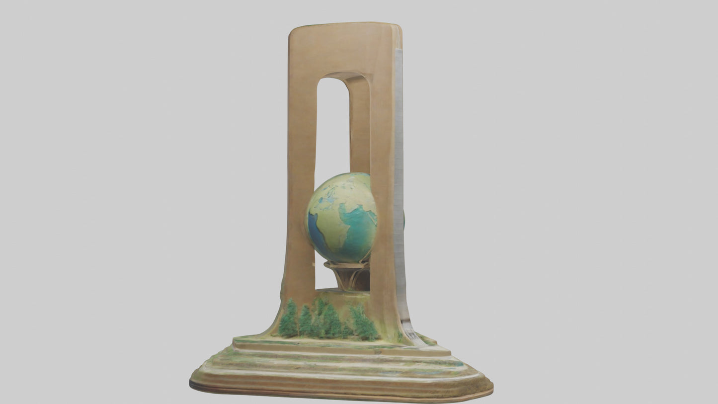 Earth Conservation Monument model VR / AR / low-poly