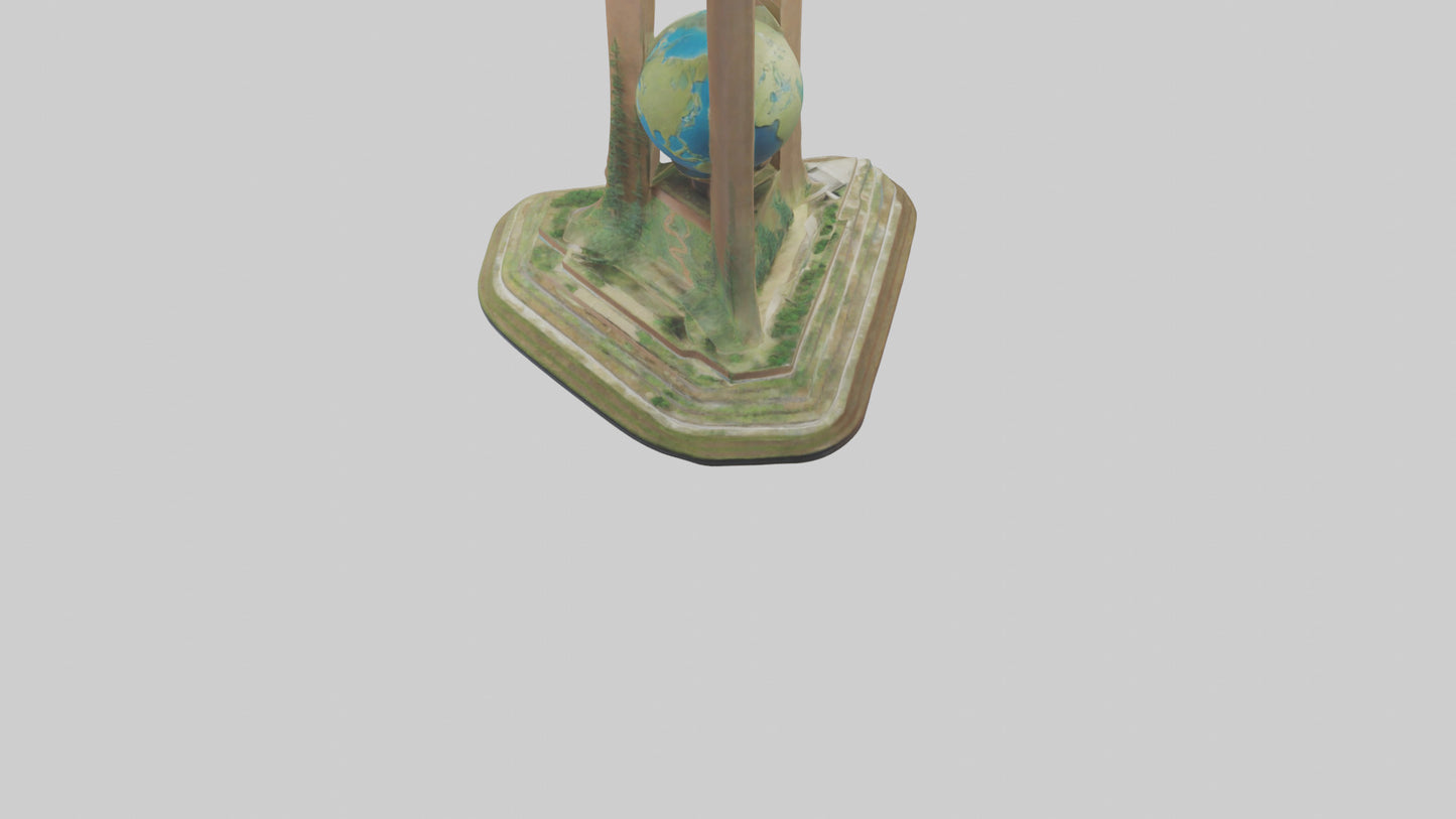 Earth Conservation Monument model VR / AR / low-poly