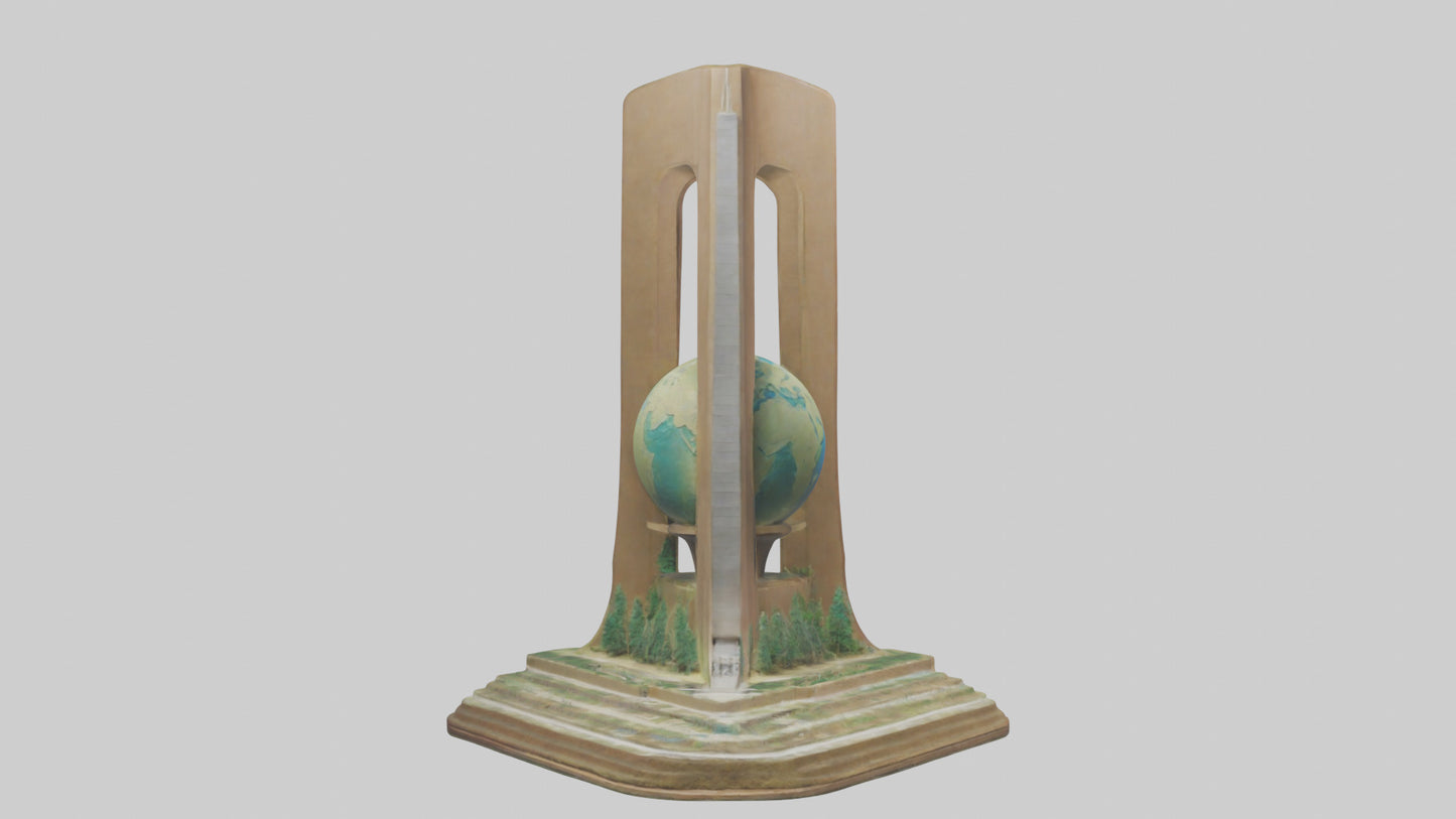 Earth Conservation Monument model VR / AR / low-poly
