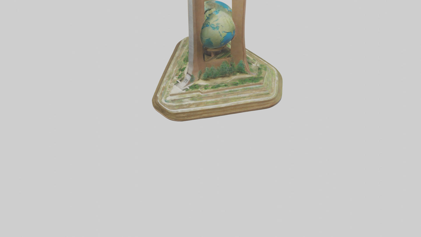 Earth Conservation Monument model VR / AR / low-poly