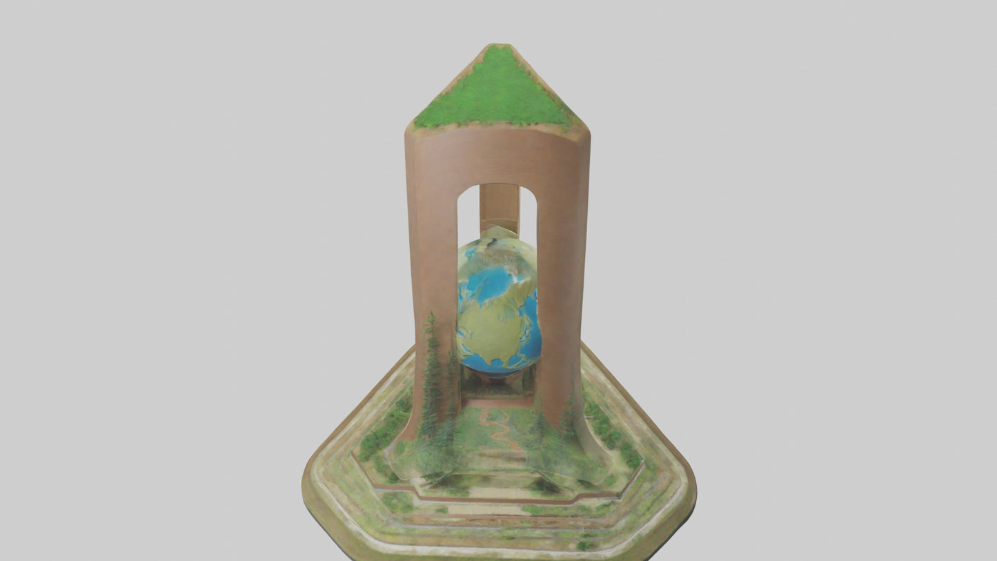 Earth Conservation Monument model VR / AR / low-poly