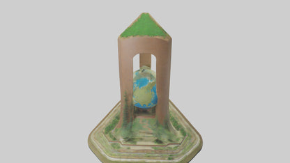 Earth Conservation Monument model VR / AR / low-poly