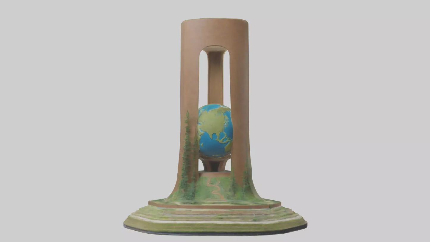 Earth Conservation Monument model VR / AR / low-poly