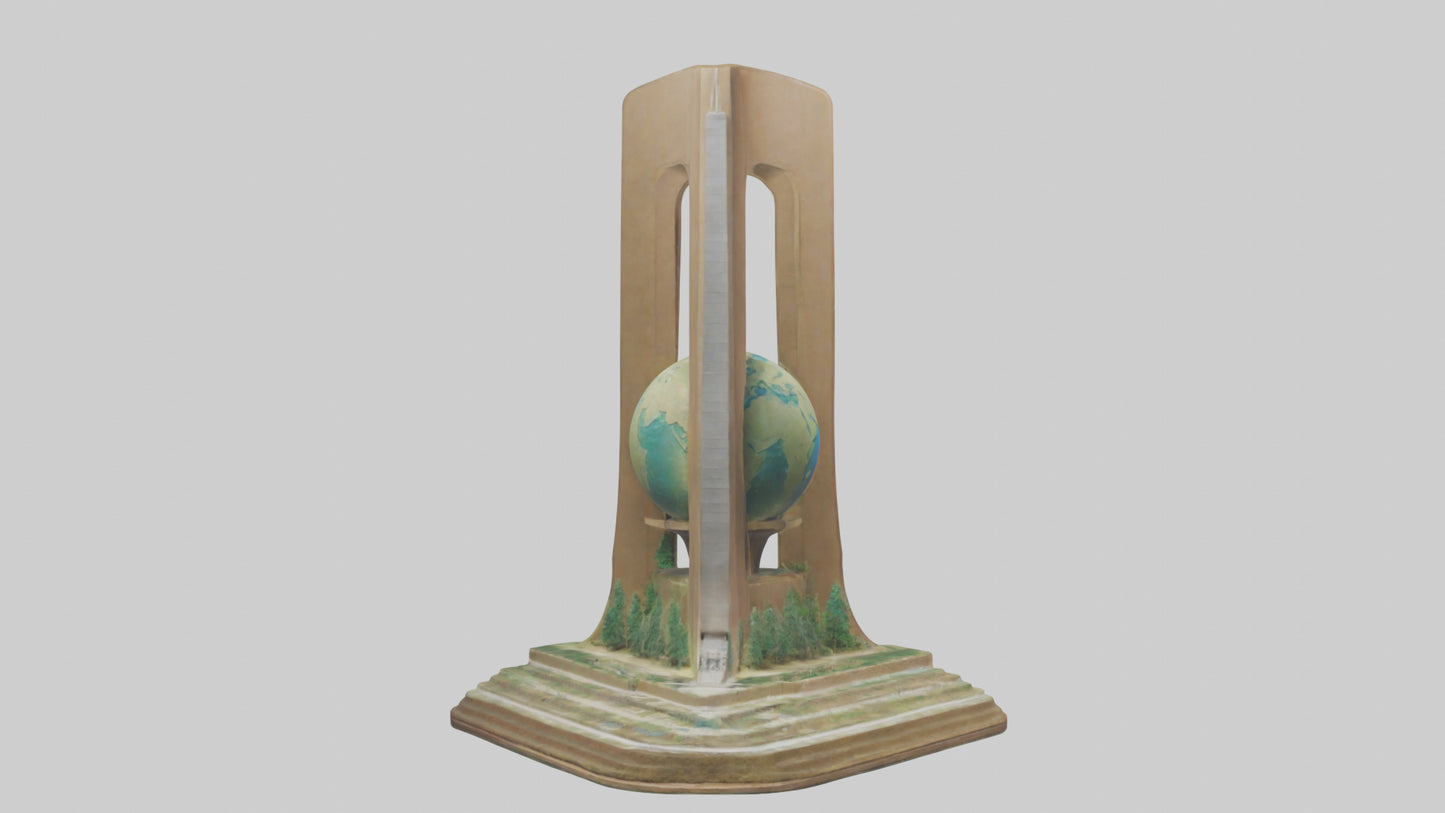 Earth Conservation Monument model VR / AR / low-poly