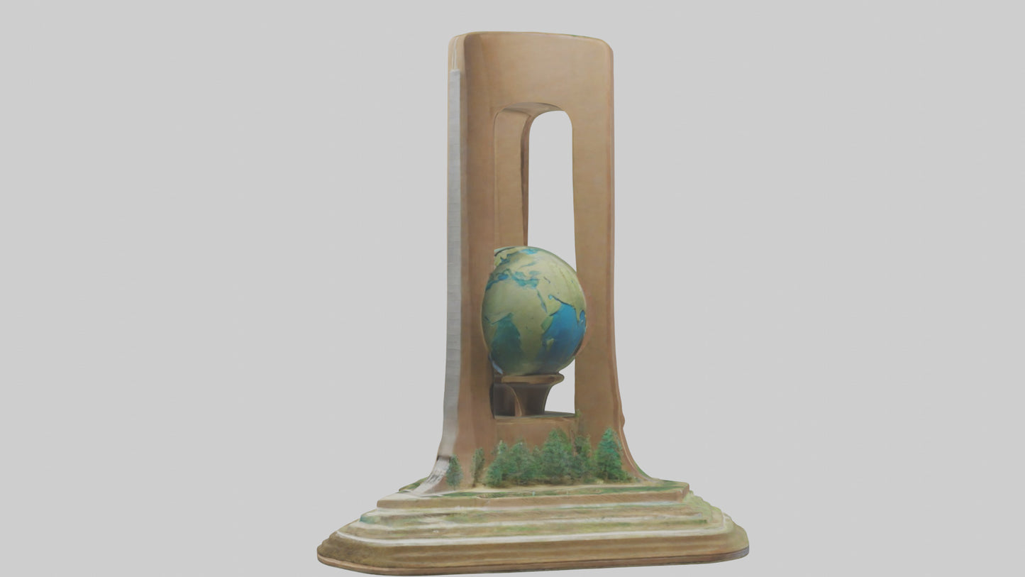 Earth Conservation Monument model VR / AR / low-poly